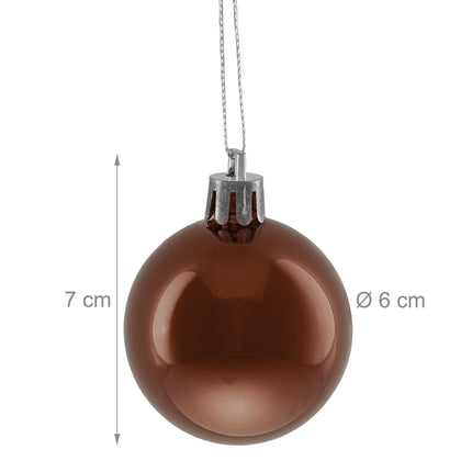 Christbaumkugel-Set, 50 glänzende Kugeln