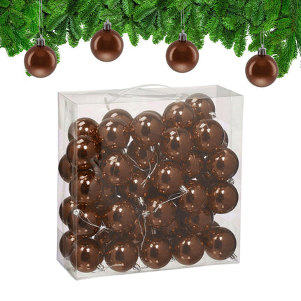 Christbaumkugel-Set, 50 glänzende Kugeln