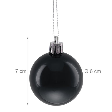 Weihnachtsbaumkugeln Set, 50 glänzende Ornamente