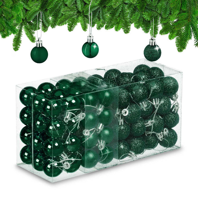 Ensemble de boules de Noël en plastique, 96 pièces