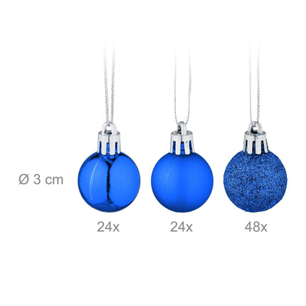 Ensemble de boules de Noël en plastique, 96 pièces