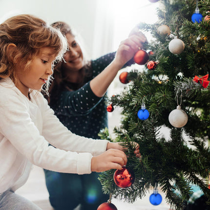 Ensemble de boules de Noël en plastique, 96 pièces