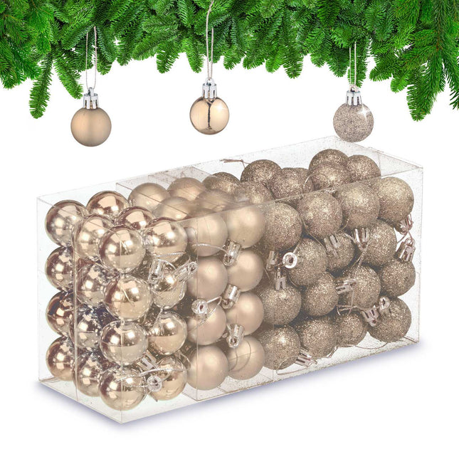 Weihnachtsbaumkugeln Set, 96 Plastik-Dekorationen