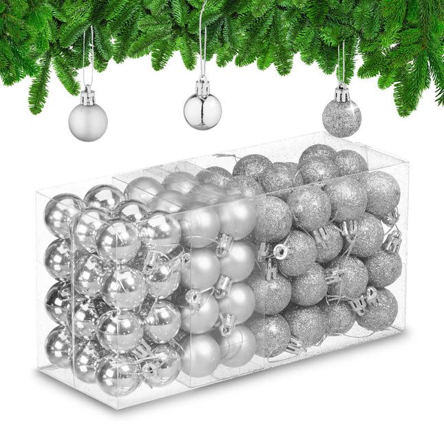 Weihnachtsbaumkugeln Set, 96 Plastikkugeln