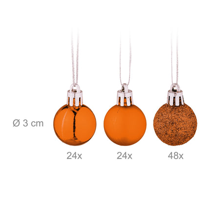 Weihnachtsbaumkugeln Set, 96 Plastik-Ornamente