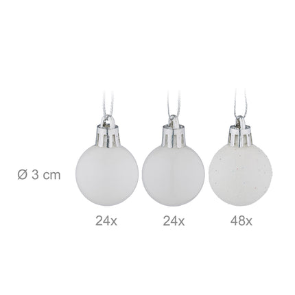 Weihnachtskugel-Set, 96 Kunststoff-Ornamente
