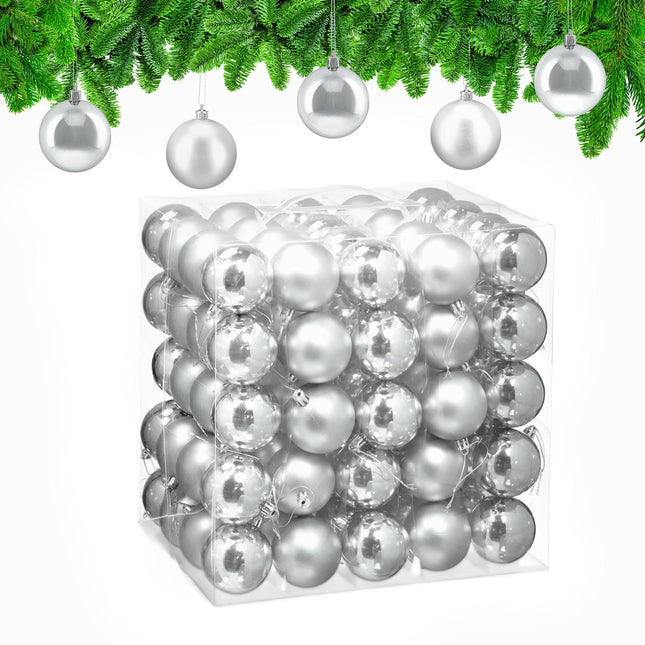 Weihnachtsbaumkugeln Set, Matt & Glänzend, 100er-Pack