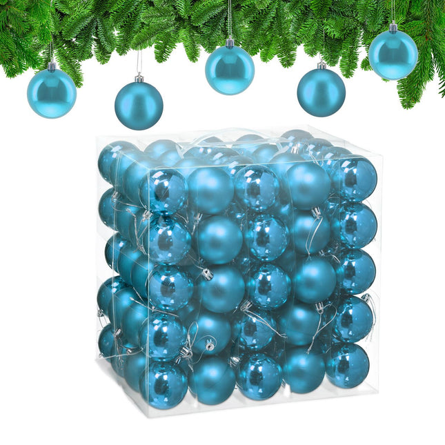 Lot de 100 boules de Noël, finition mate et brillante
