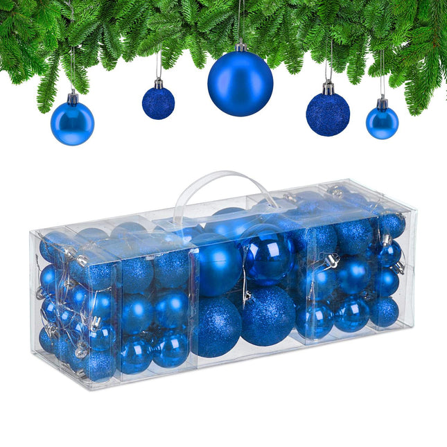 Weihnachtsbaumkugeln Set, Matt/Glänzend/Glitzernd