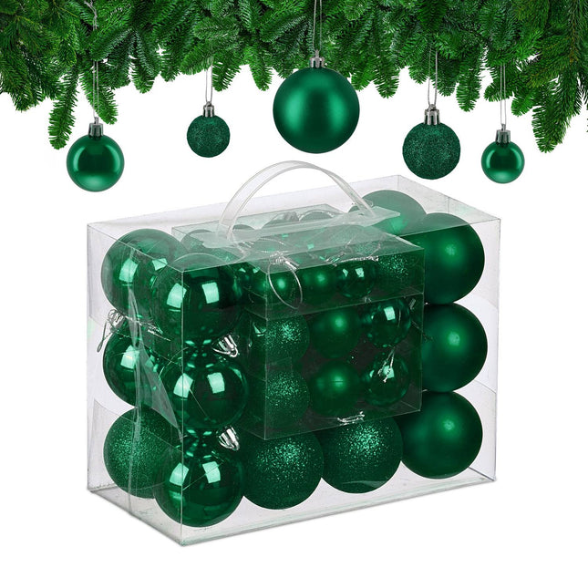 Ensemble de boules de Noël, finition mate/brillante/pailletée