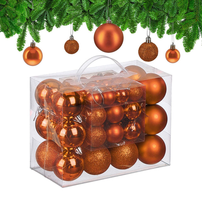 Ensemble de boules de Noël, finition mate/brillante/pailletée