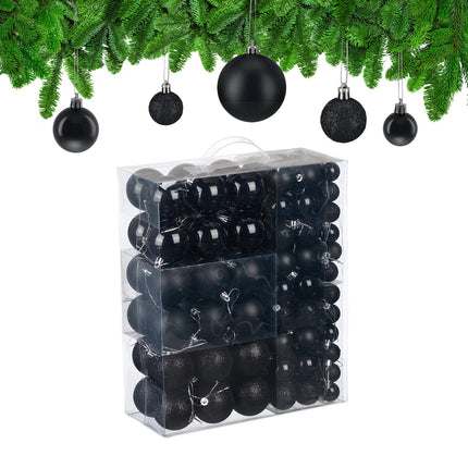 Weihnachtskugel-Set, matt/glänzend/glitzernd
