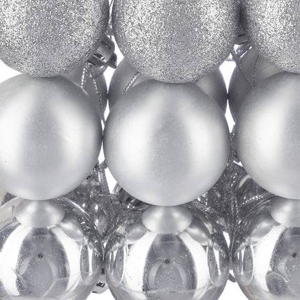 Christmas Tree Baubles Set, Matte/Shiny/Glitter Finish