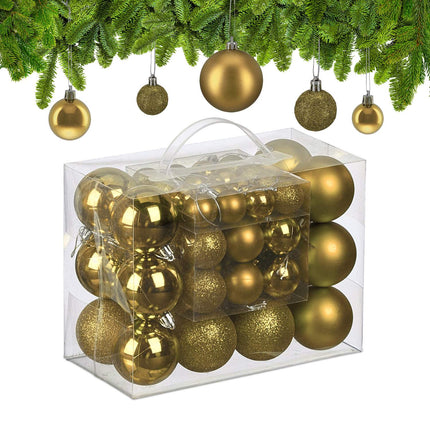 Weihnachtsbaumkugel-Set, matt/glänzend/glitzernd