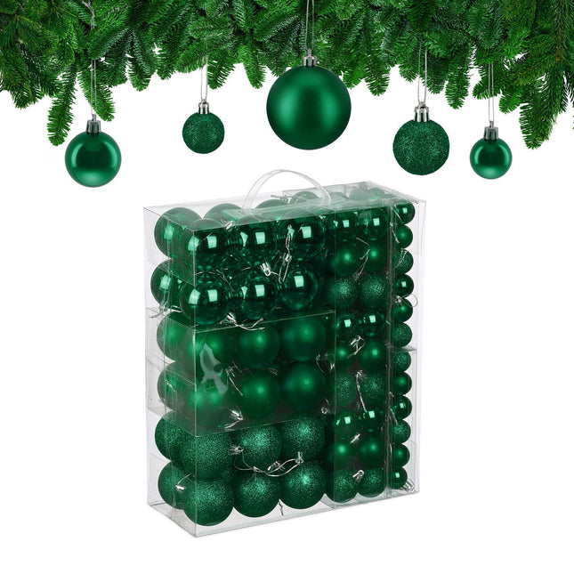 Ensemble de boules de Noël, finition mate/brillante/pailletée