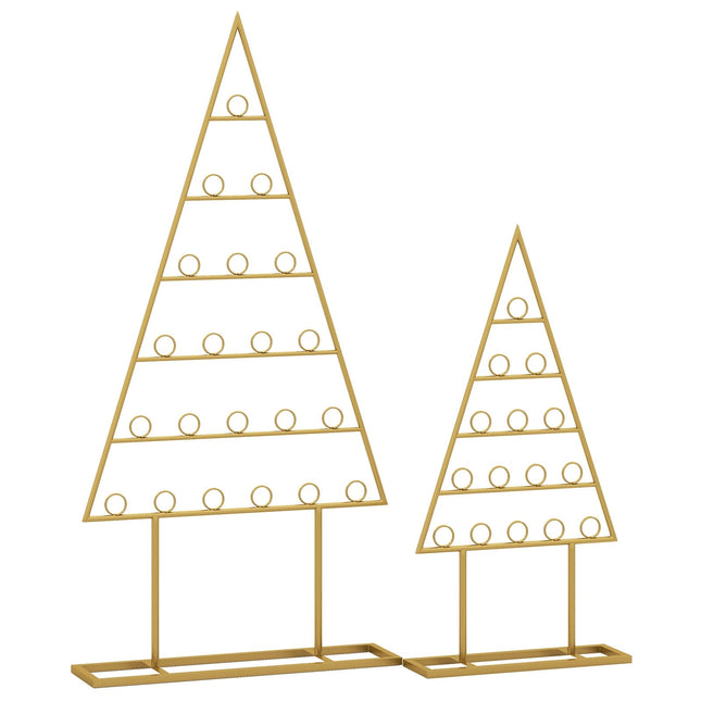 Ensemble de porte-cartes sapin de Noël - Métal, 36 pinces, noir
