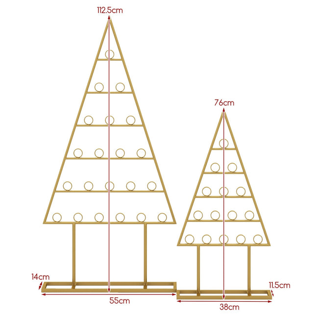 Ensemble de porte-cartes sapin de Noël - Métal, 36 pinces, noir