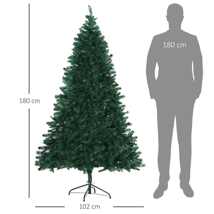 Künstlicher Weihnachtsbaum, 1000 Zweige, 180 cm, grün