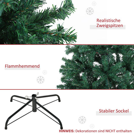Künstlicher Weihnachtsbaum, 1000 Zweige, 180 cm, grün