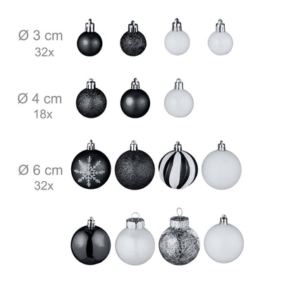 Weihnachtsbaumkugel-Set, 101 Plastikkugeln
