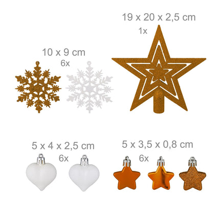 Ensemble de décorations pour sapin de Noël, 101 boules en plastique