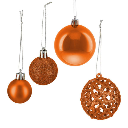 Ensemble de 50 boules de Noël, finitions variées