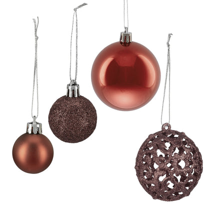 Weihnachtsbaumschmuck-Set, 50 Kugeln, verschiedene Ausführungen