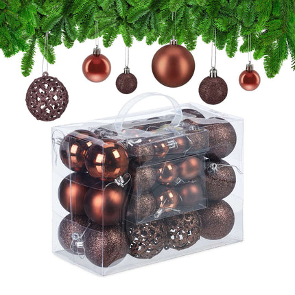 Weihnachtsbaumschmuck-Set, 50 Kugeln, verschiedene Ausführungen