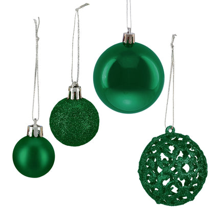 Ensemble de 50 boules de Noël, finitions variées