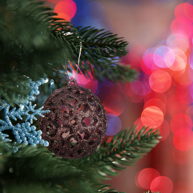 Ensemble de 50 boules de Noël, finitions variées