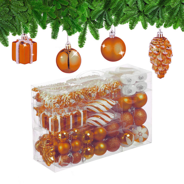Ensemble de décorations pour sapin de Noël, 72 pièces