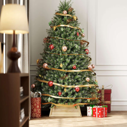 Jupe de sapin de Noël, 65 x 65 cm, bois naturel