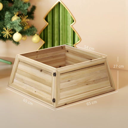 Jupe de sapin de Noël, 65 x 65 cm, bois naturel
