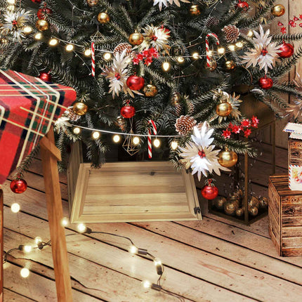Jupe de sapin de Noël, 65 x 65 cm, bois naturel