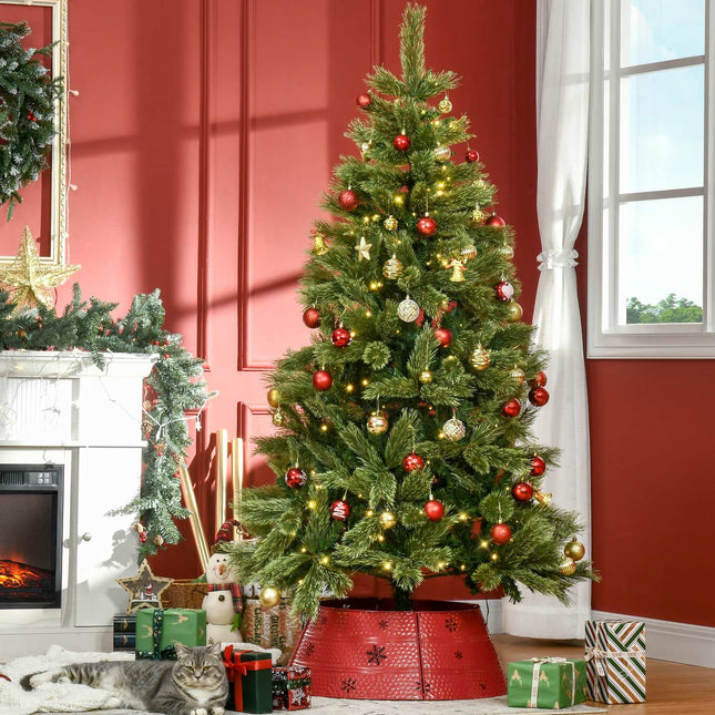 Künstlicher Weihnachtsbaum 180cm, 586 Spitzen, 240 LED Lichter