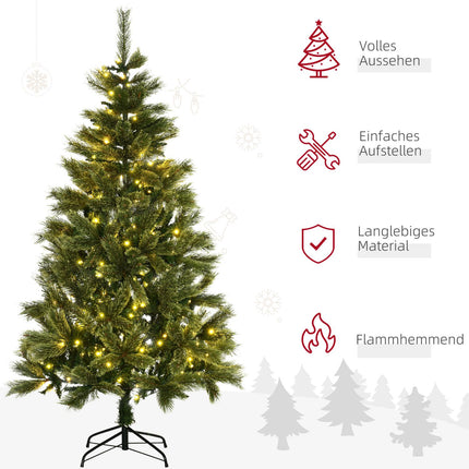 Künstlicher Weihnachtsbaum 180cm, 586 Spitzen, 240 LED Lichter