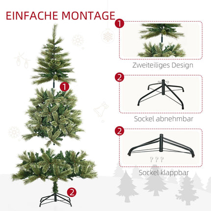 Künstlicher Weihnachtsbaum 180cm, 586 Spitzen, 240 LED Lichter