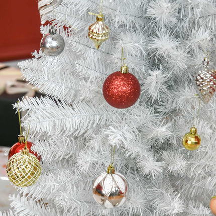 Weißer Weihnachtsbaum mit Ständer, 390 Spitzen, 180 cm