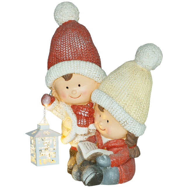 Weihnachtsmannfigur mit LED-Licht, 45 cm innen/außen