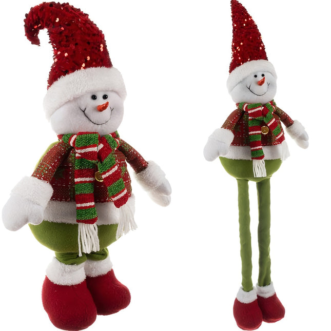 Bonhomme de neige de Noël - télescopique 95cm Ruhhy 22331