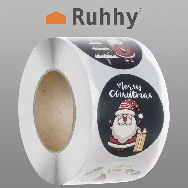 Autocollants de Noël - rouleau de 500 pcs. Ruhy 22328