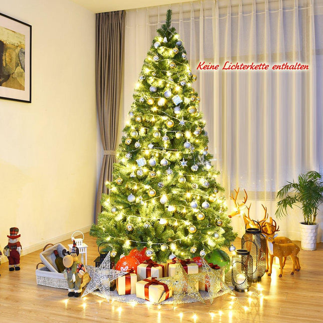 Sapin de Noël 225 cm Sapin de Noël artificiel avec système de pliage 1346 pointes PVC vert