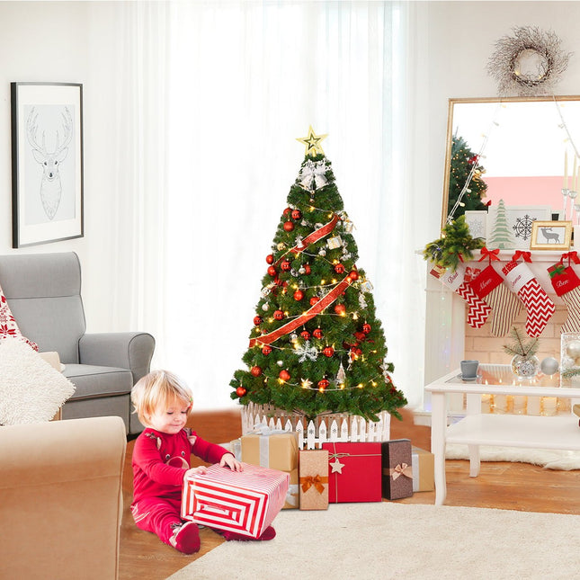 Sapin de Noël artificiel avec support en métal 150-240 cm Vert-150 cm