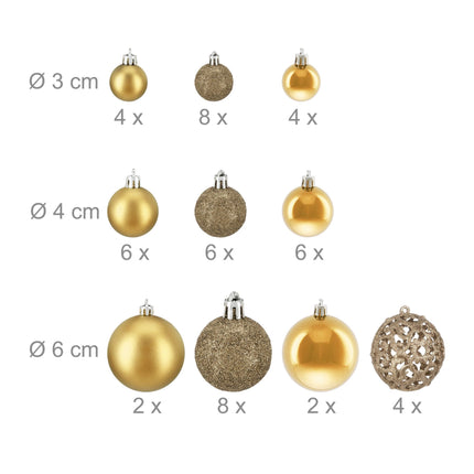 Christbaumkugeln im 50er Set