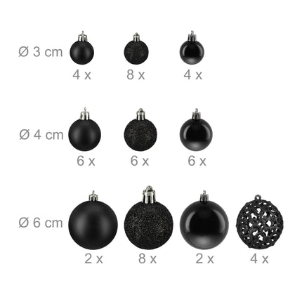 Christbaumkugeln im 50er Set