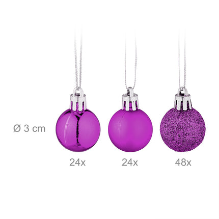Boules de Noël dans un ensemble de 96 pièces