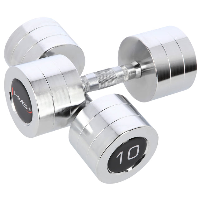 Hantel-Set Chrom, 2 Stück, insgesamt 10 kg