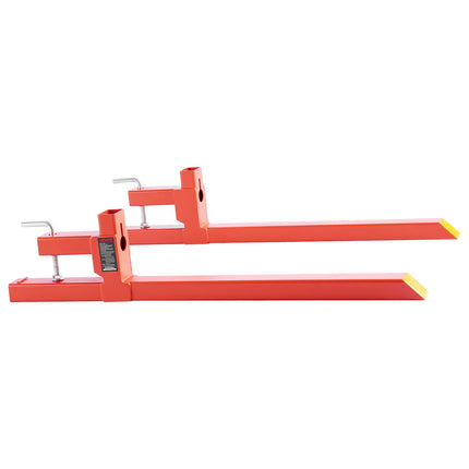 Clamp-On Pallet Forks 2000 lb, 43 in Tractor Bucket
