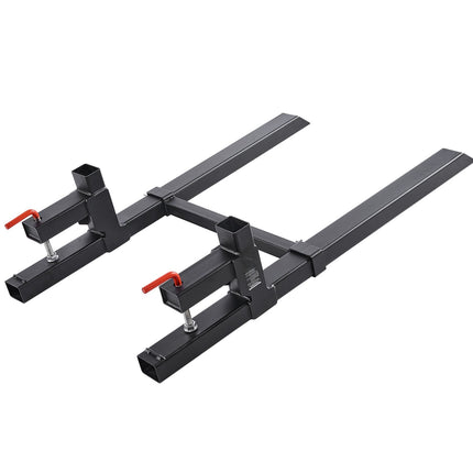 Clamp-On Pallet Forks, 43 in, 2000 lb, Stabilizer Bar