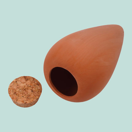 Ensemble de 4 cônes d'arrosage en terre cuite avec couvercles, 350 ml